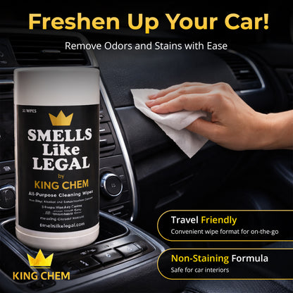 SMELLS LIKE LEGAL™ Clean wipes 50 per container Citrus scent