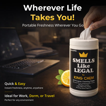 SMELLS LIKE LEGAL™ Clean wipes 50 per container Citrus scent