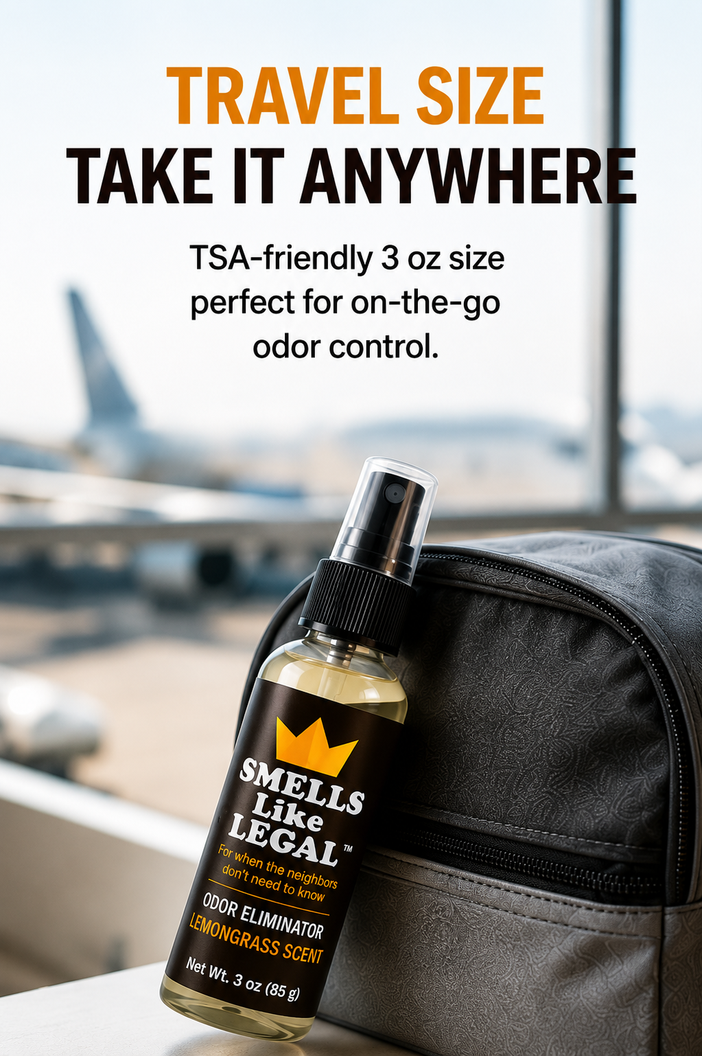 SMELLS LIKE LEGAL™ LEMONGRASS SCENT 3oz Spray bottle - Travel Size