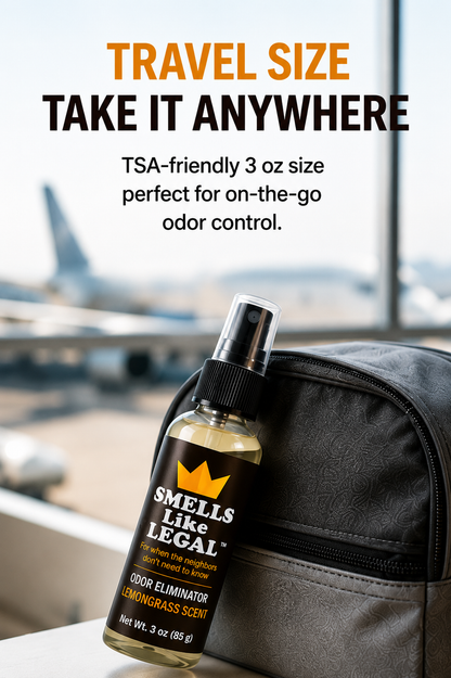 SMELLS LIKE LEGAL™ LEMONGRASS SCENT 3oz Spray bottle - Travel Size