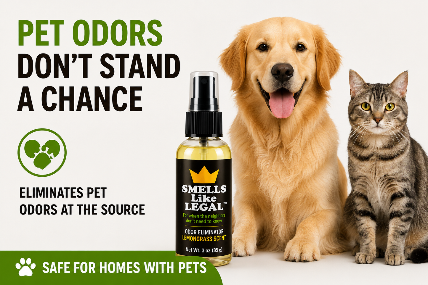SMELLS LIKE LEGAL™ LEMONGRASS SCENT 3oz Spray bottle - Travel Size