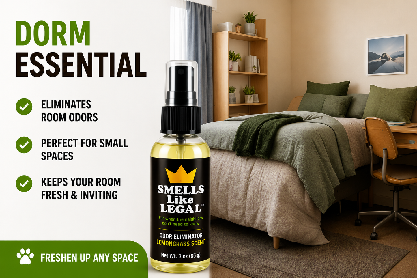 SMELLS LIKE LEGAL™ LEMONGRASS SCENT 3oz Spray bottle - Travel Size