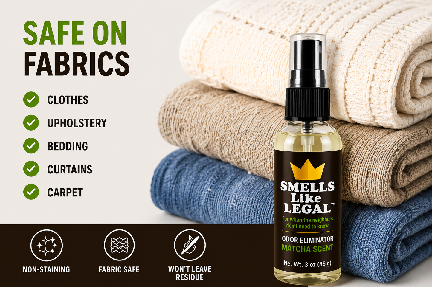 SMELLS LIKE LEGAL™ MATCHA SCENT 3oz Spray bottle - Travel Size