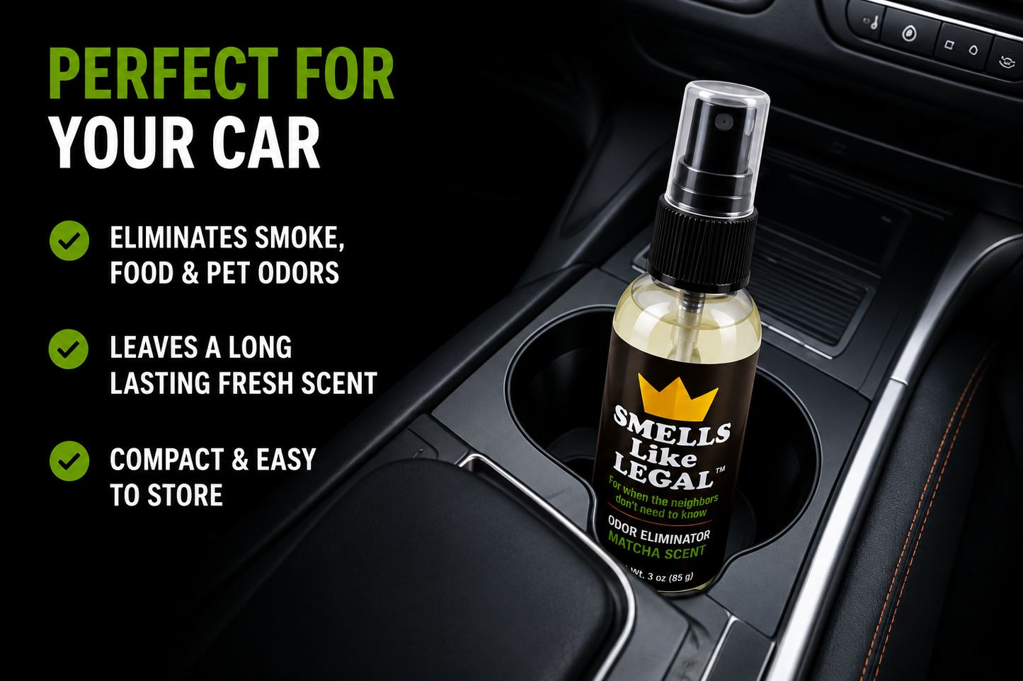 SMELLS LIKE LEGAL™ MATCHA SCENT 3oz Spray bottle - Travel Size