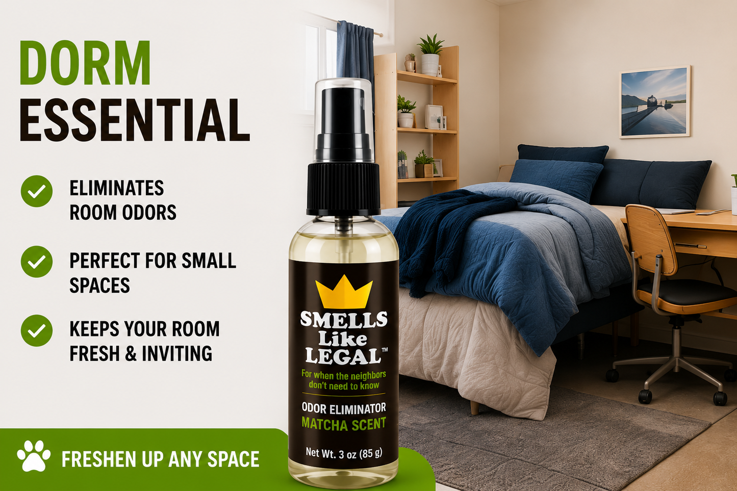 SMELLS LIKE LEGAL™ MATCHA SCENT 3oz Spray bottle - Travel Size