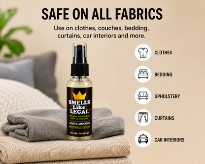 SMELLS LIKE LEGAL™ PATCHOULI SCENT 3oz Spray bottle - Travel Size