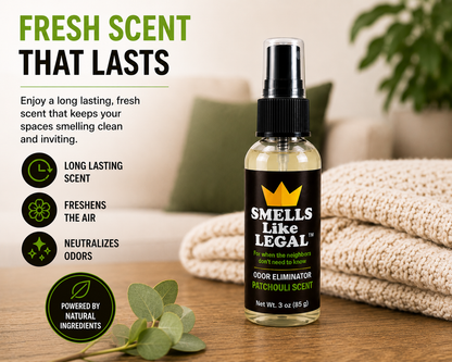 SMELLS LIKE LEGAL™ PATCHOULI SCENT 3oz Spray bottle - Travel Size