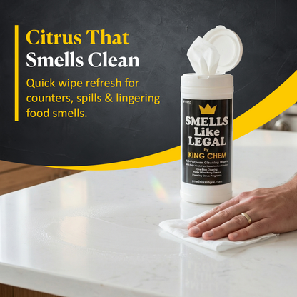 SMELLS LIKE LEGAL™ Clean wipes 50 per container Citrus scent